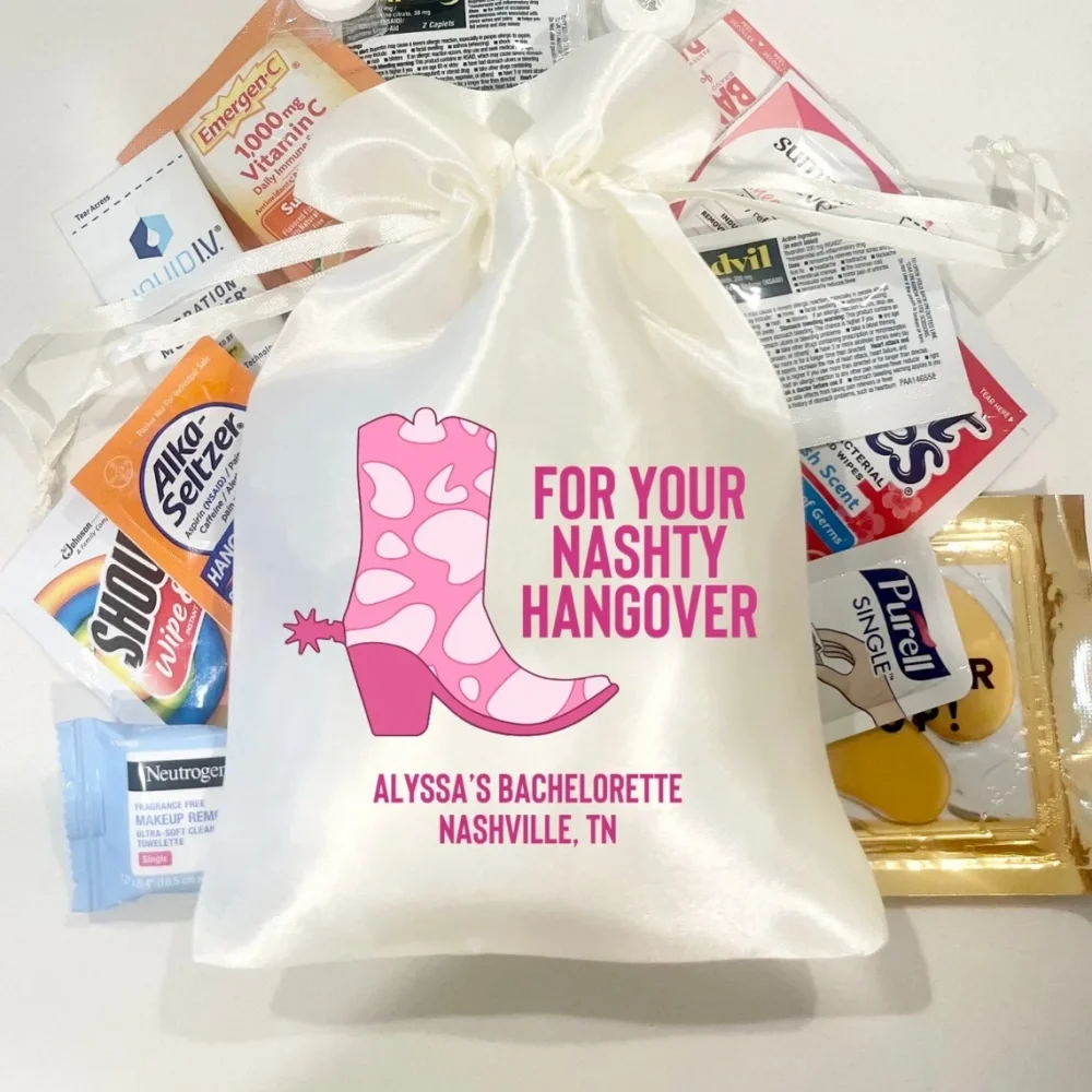 25 pcs Nashville Bachelorette Hangover Recovery Kit|Nash Bash Birthday Party Favor Bag|Custom Nashty Nash Bach Recovery Kit