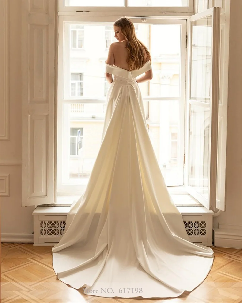 Robe de Mariée Plissée en Satin, Sirène Sexy, Parfaite, pour les Patients