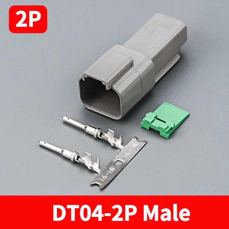 5/10/100 Sets 2 Pin Way Deutsch DT04-2P DT06-2S Waterproof Electrical Wire Connector 16-22 AWG DT Series Connector Male Female