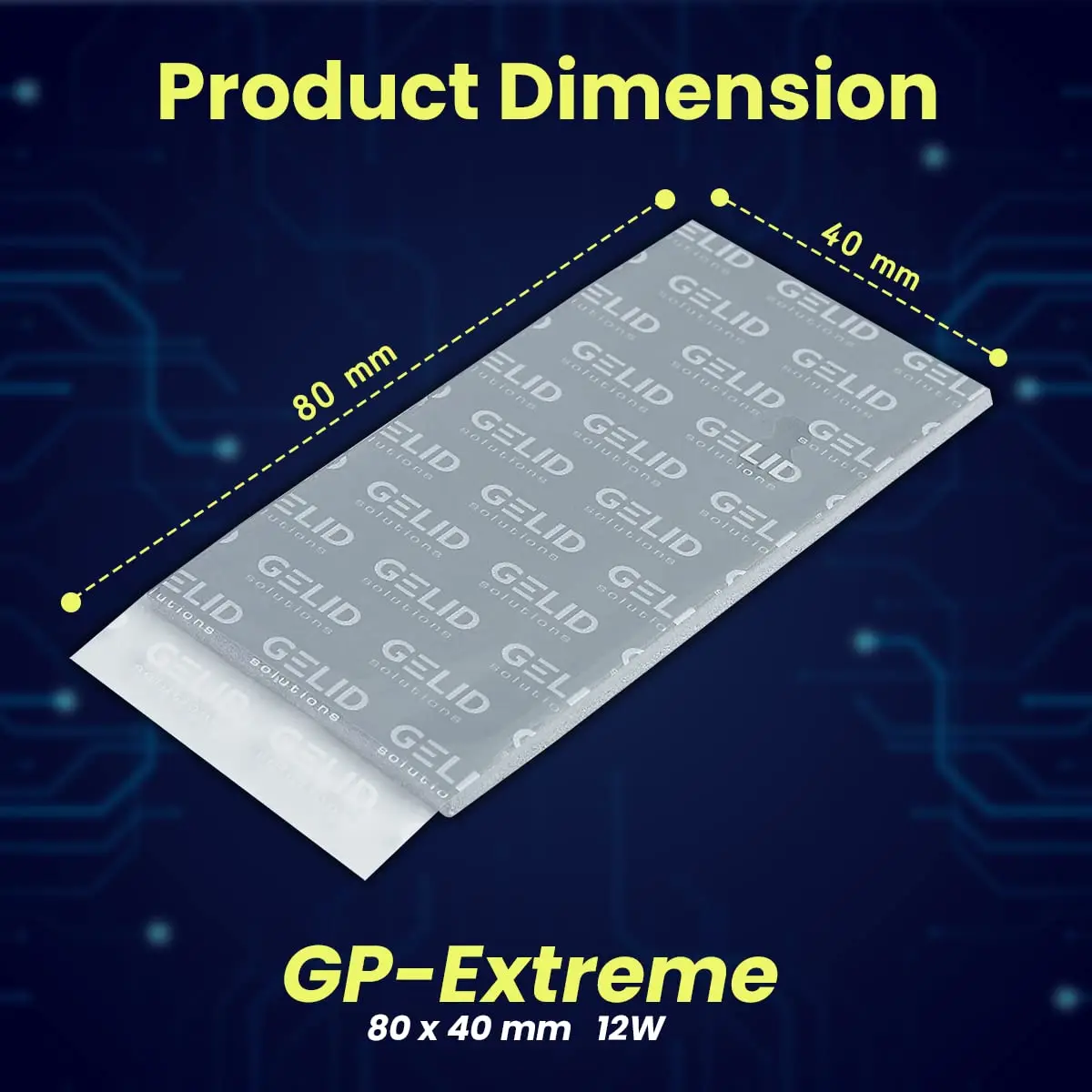 GELID-almohadilla térmica GP-EXTREME 12W CPU/GPU, placa base de tarjeta gráfica, almohadilla de alto rendimiento, disipación del calor, almohadilla