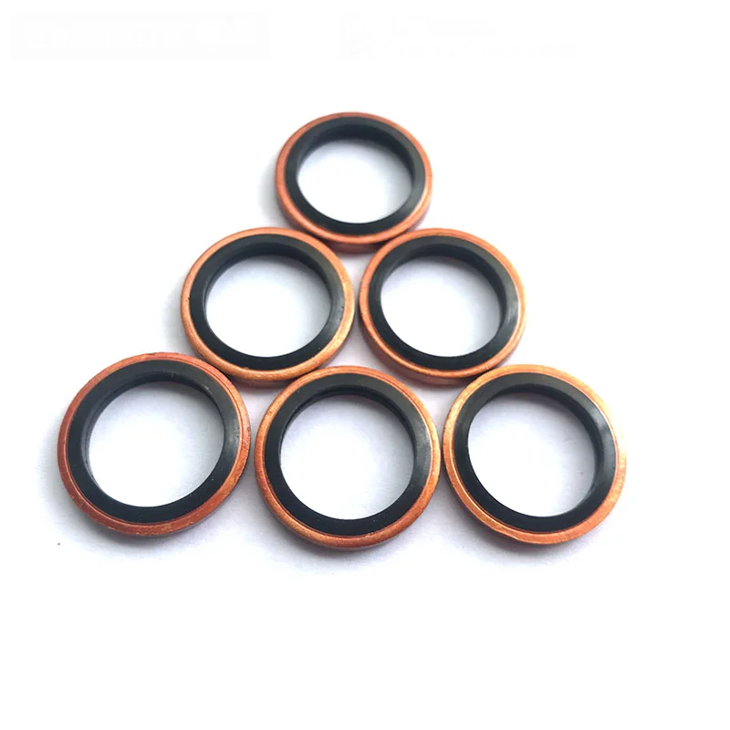 레드 코퍼+딩칭 고무 JB982 하프 팩 와셔 가스켓 M6 M8 M10 M12 M14 M16 M18 - M60 씰 링/고무 O-링 고무 가스켓