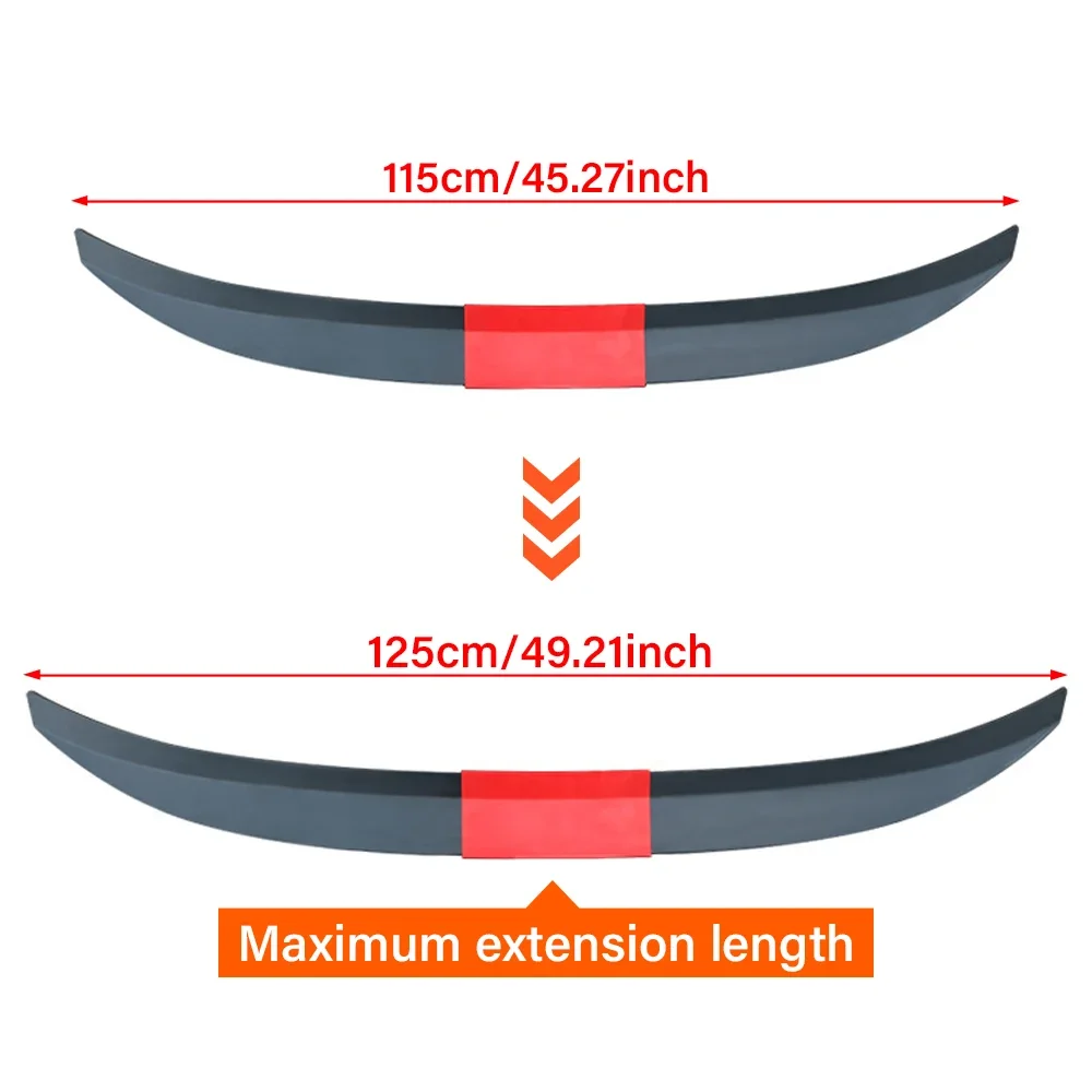 For Benz GLE W166 W167 450 53 C92 C167 2011-2026 3-Section ABS Rear Trunk Spoiler 115-125cm Adjustable Sports Decor Top Wing