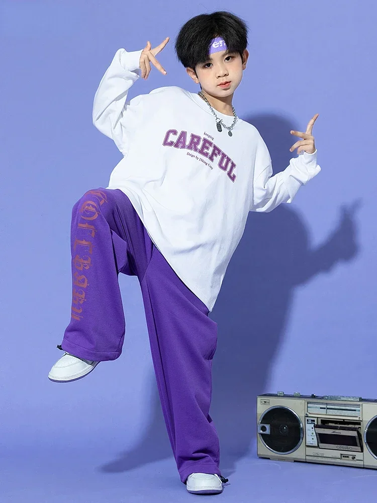 Children Hip Hop Street Dance Costume Kids Loose Dances Sets Boys Stage Dance Performance Clothes Girls Jazz Dance Costume