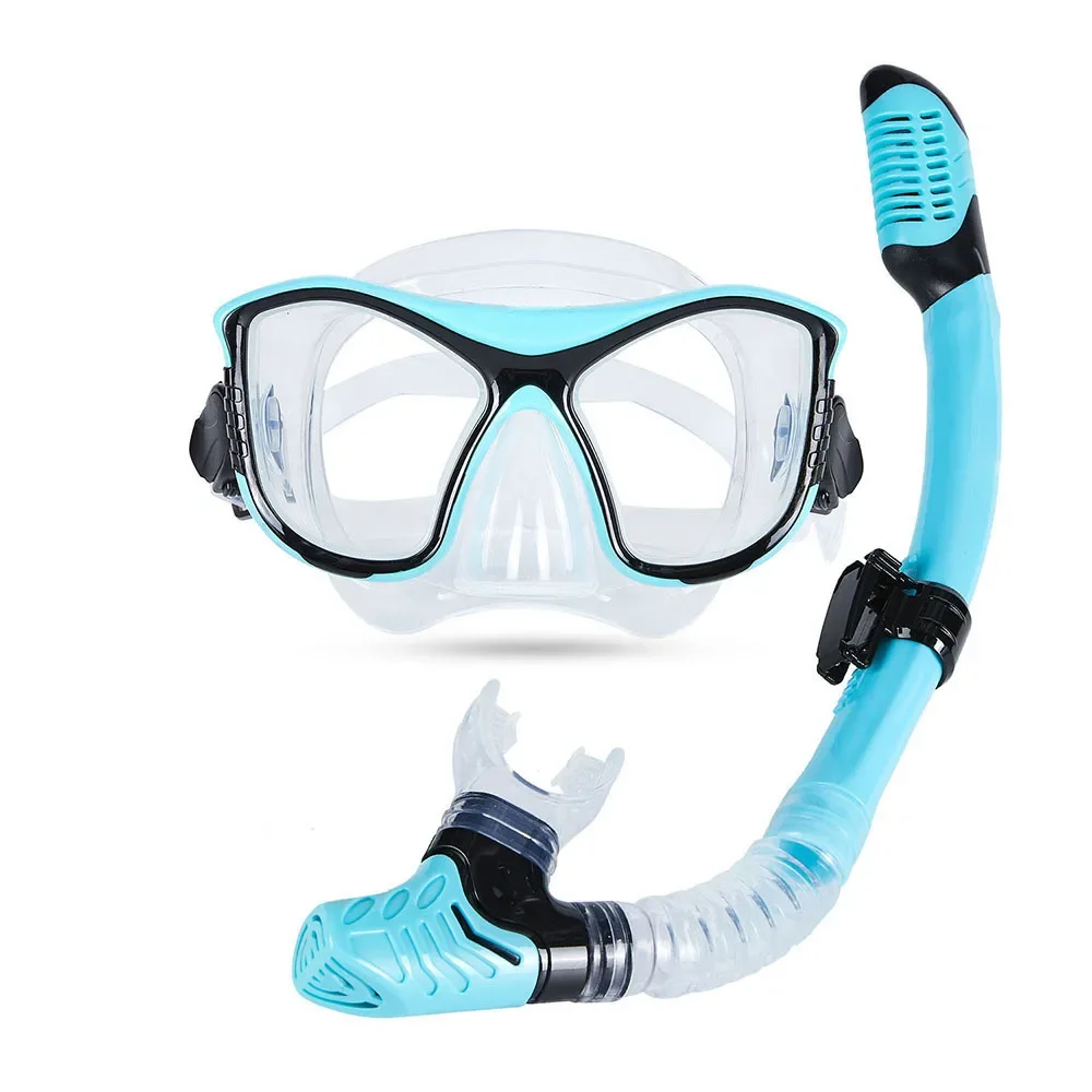 

Adult Professional Scuba Diving Masks Snorkels Silicone Skirt Anti-Fog Swimming Goggles Snorkeling Glasses Breath Tube Equipment