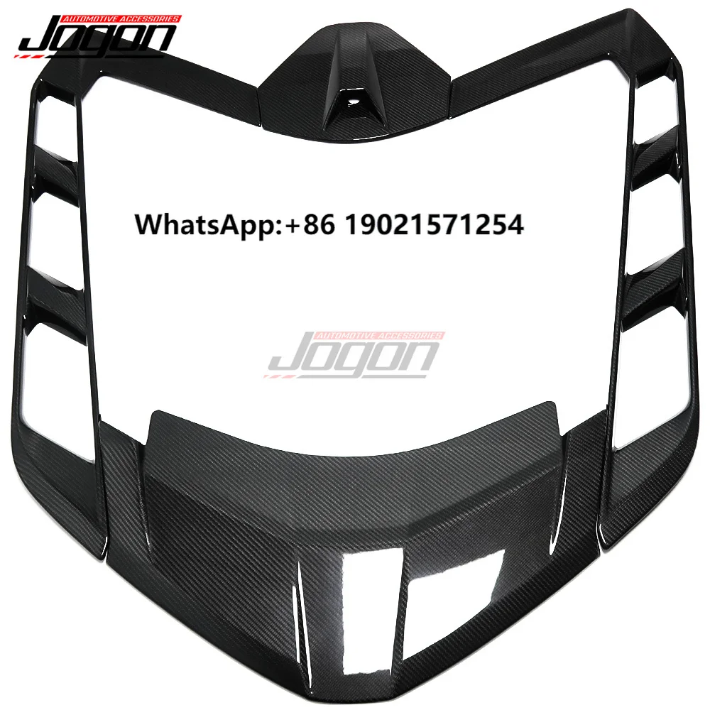 

JOGON 4 Pcs for Corvette C8 Coupe 2020+ Rear Window Hatch Vent Cover Roof Rear Trim Dry Carbon Fiber Car Accessories
