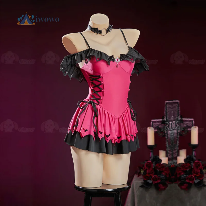 

Monster Cos High Draculaura Cosplay Costume Vampire Pink Swimsuit Uniform Halloween Carnival Christmas Party Women Clothes New