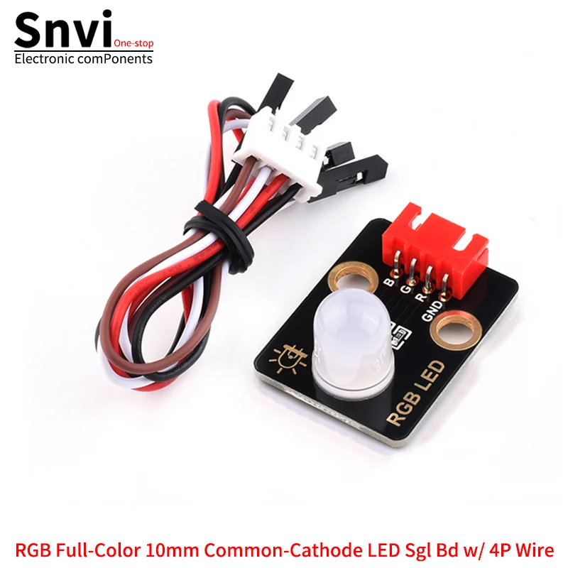 Full-Color LED Module (RGB Running Light / Tri-Color Light), DIY Electronic Building Block, Compatible with Arduino
