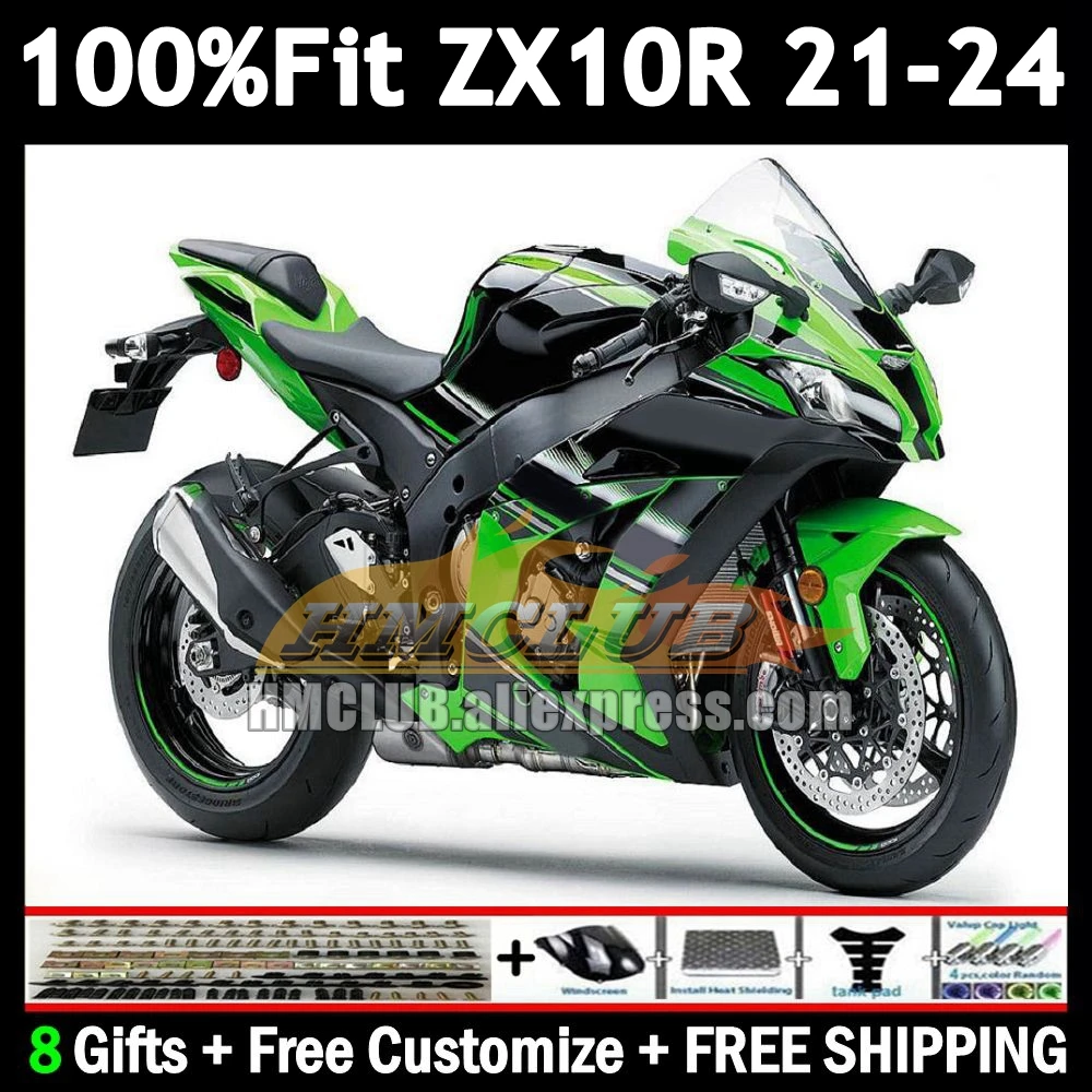 Injection Body For KAWASAKI NINJA ZX-10R ZX 10R 10 R 2021 2022 2023 2024 172No.41 ZX1000 ZX10R 21 22 23 24 factory green Fairing