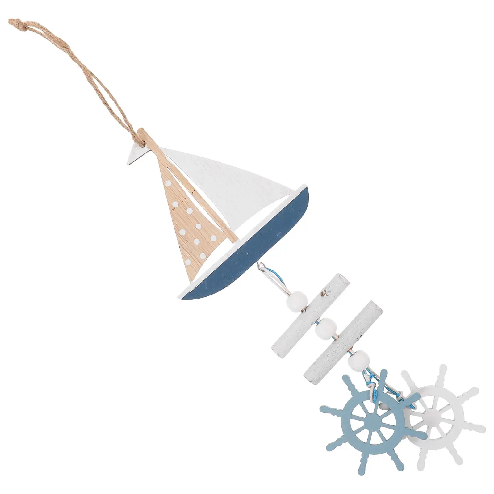 

Coastal Pendant Wall Decor Wooden Ocean Themed Hanging Art Nautical Beachy Room Decor for Living Room Bedroom Bathroom Office