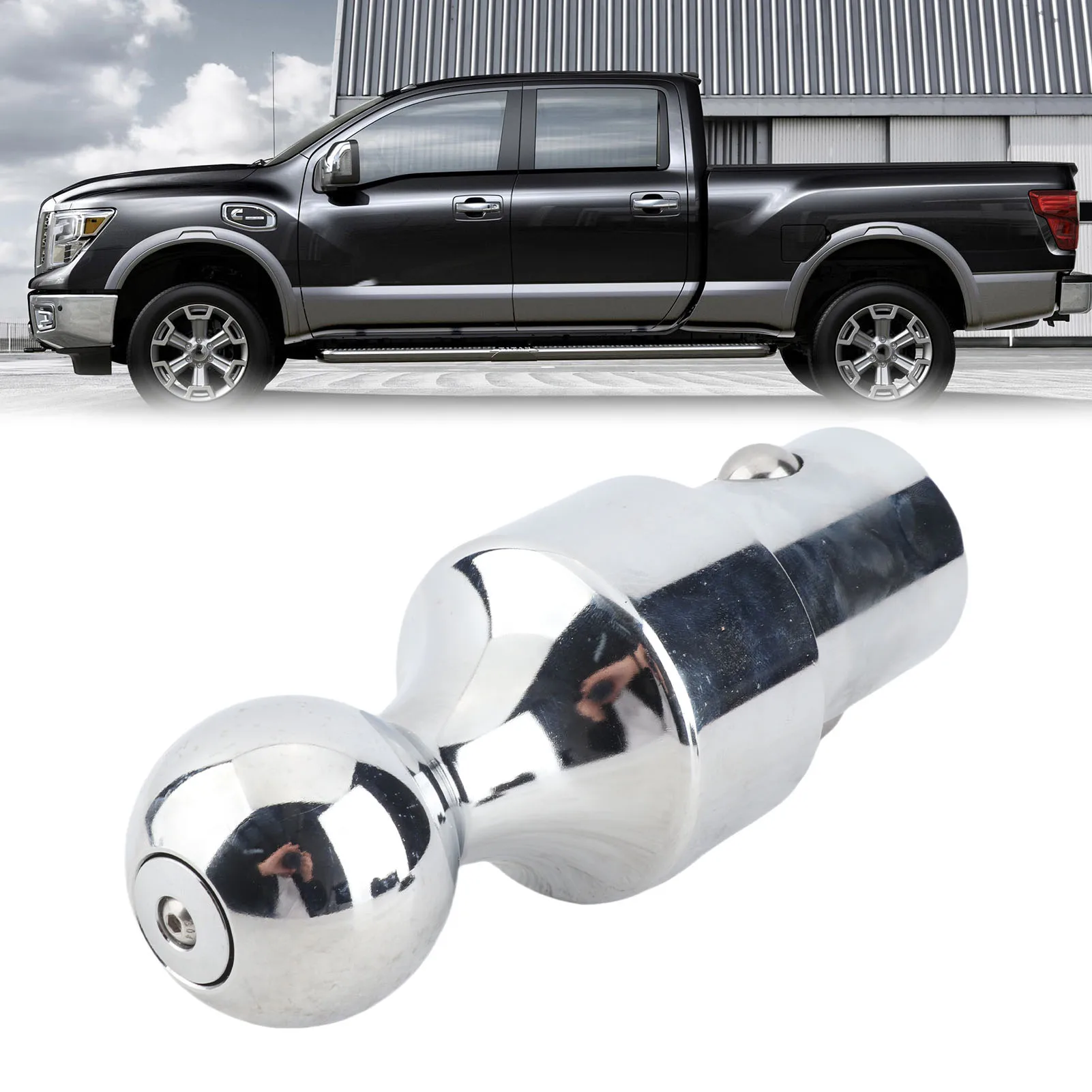 Hitch Ball Gooseneck Ball 60629 Heavy Duty Steel 2‑5/16in 38 000lbs Load Capacity Trailer Hitch Ball Replacement for Titan XD