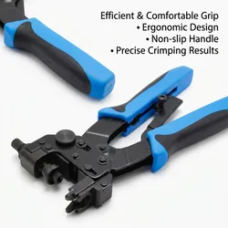 TL-H510B 0.5-6MM2 PROFESSIONAL COMPRESSION CRIMPING TOOLS For Crimping F,BNC,RCA,RG 59, RG6 F type cable pliers
