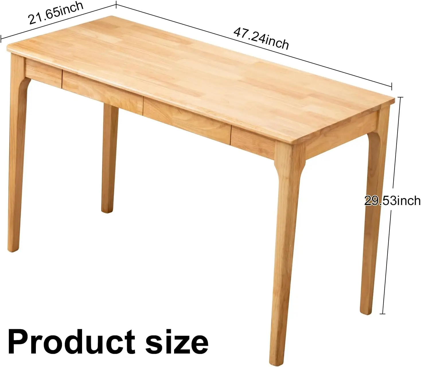 مكتب ألعاب من الخشب الصلب، مكتب كمبيوتر للطلاب مقاس 47 بوصة لغرفة النوم، مكتب منزلي صغير، سهل التجميع (لون الخشب)