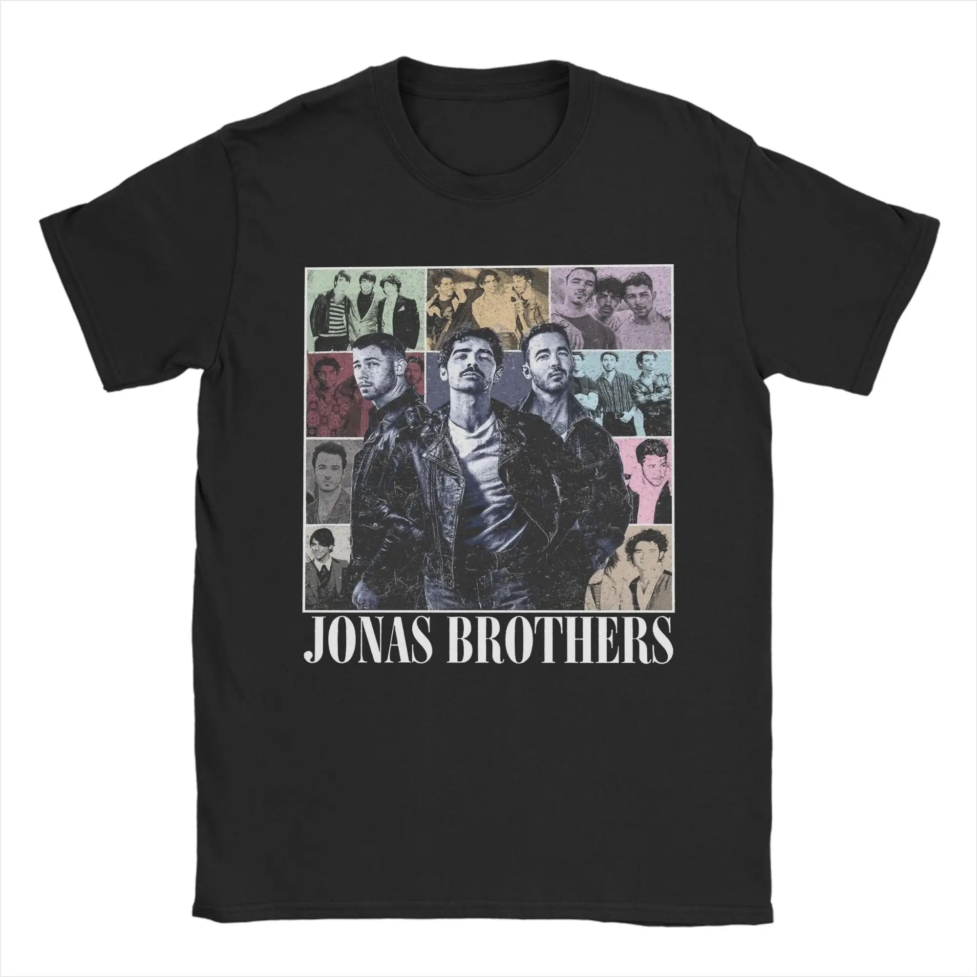 J-Jonas Band B-Brothers Throwback Harmony, Retro Boy Band Tour 2025 Camiseta hombres ropa de algodón Vintage cuello redondo manga corta