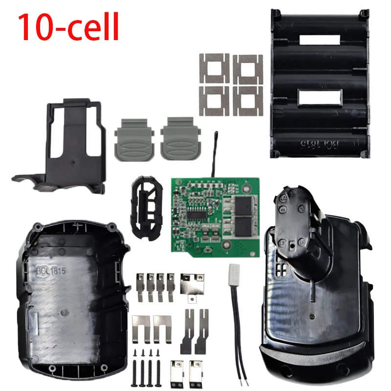 

Пластиковый корпус литиевой батареи EBM1830, печатная плата защиты от перезаряда, BMS, подходит для инструментов Hitachi 18V, запасные части.