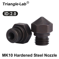 Trianglelab MK10 Hardened steel Nozzle ID:2.0 Micro Swiss Hotend M7 Thread Wanhao FlashForge Qidi Tech Dremel 3D Printer