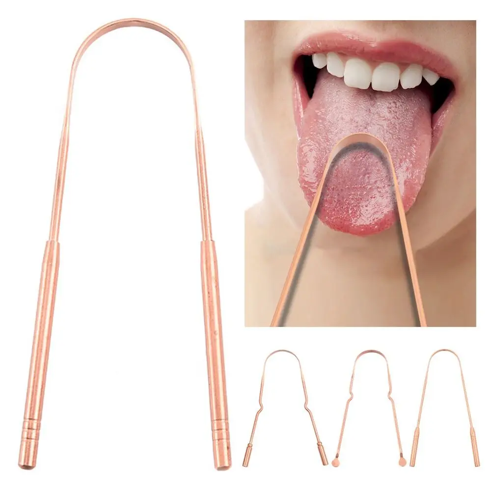 New Bad Breath Care Fresh Breath Oral Hygiene Tongue Scraper  Cleaner Dental Cleaning Stainless Steel