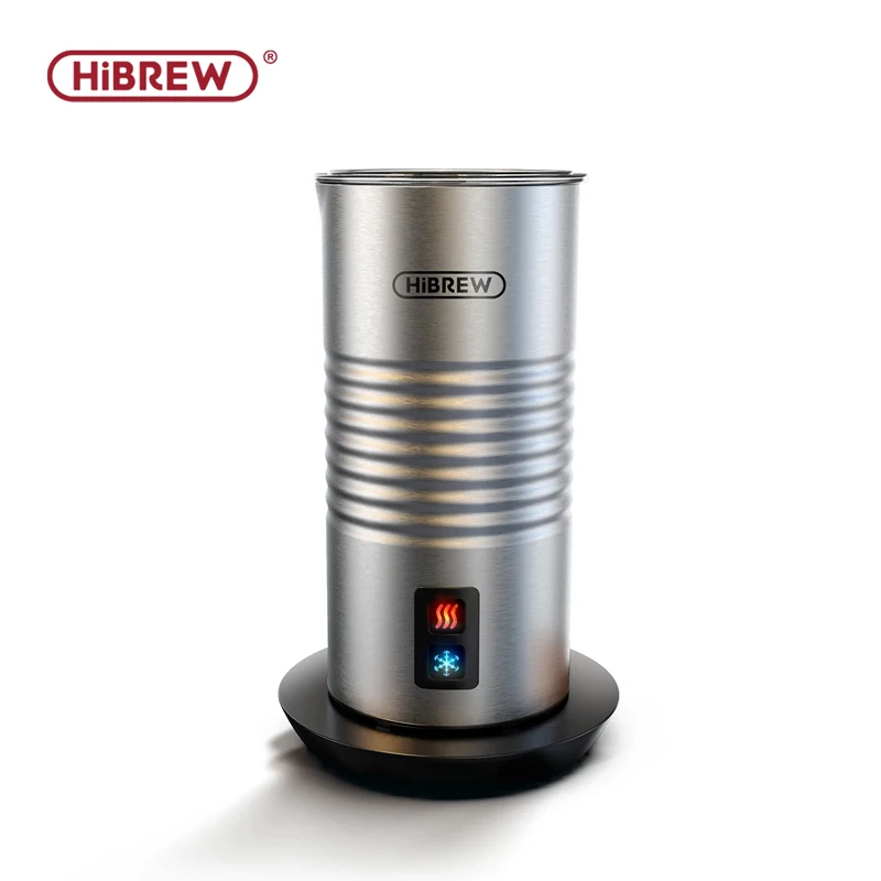 HiBREW Espumador de leche Espumador frío/caliente Latte Cappuccino Chocolate Calentador de leche completamente automático Cool Touch M2A