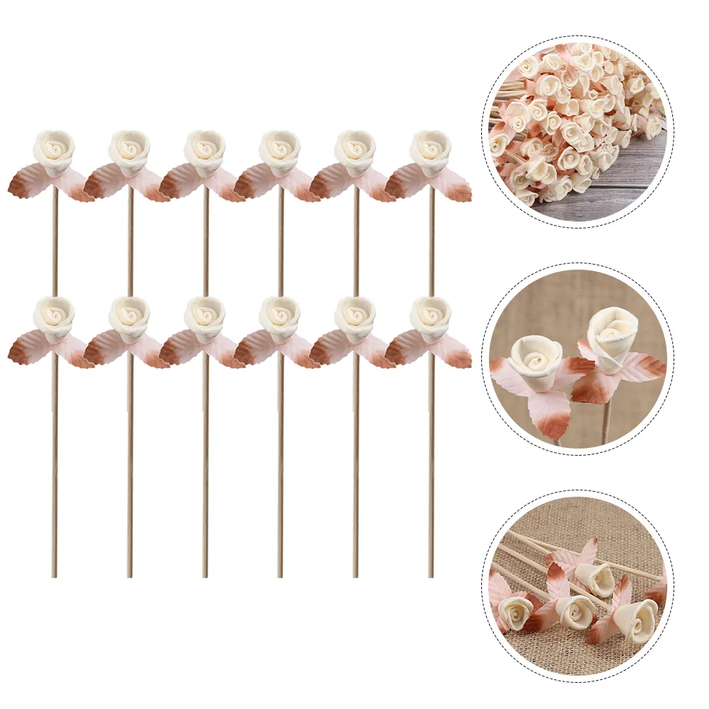 

12 Pcs Wedding Diffuser Sticks Aroma Flower Diffusing Exquisite Essential Oil Aromatherapy Diffusers for Home
