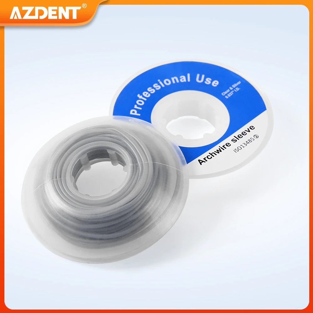 5m/Roll Dental Orthodontic Elastic Arch Wire Sleeve Tubing AZDENT Plastic Cannula I.D 0.037