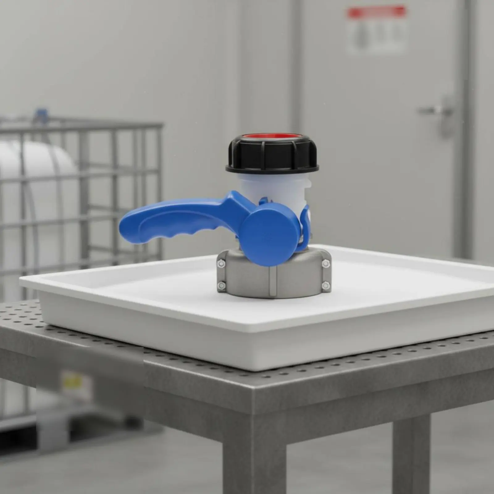 DN50 Butterfly Valve Leak-Proof IBC Tote Valve IBC Tote Adapter Gasket Seal Long-Lasting for Chemical Storage
