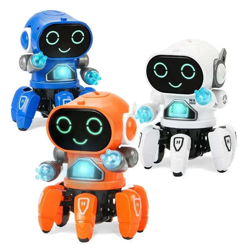 Dance Music 6 Claws Robot Octopus Electric Toys Vehicle Birthday Gift Toys for Children Kids Early Education Baby Toy Boys Girls