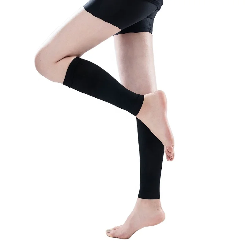 Plus Size S-7XL Running Athletics Compression Sleeves Leg Calf Men 30-40mmHg Toeless Stockings Medical Varicose Veins Sock