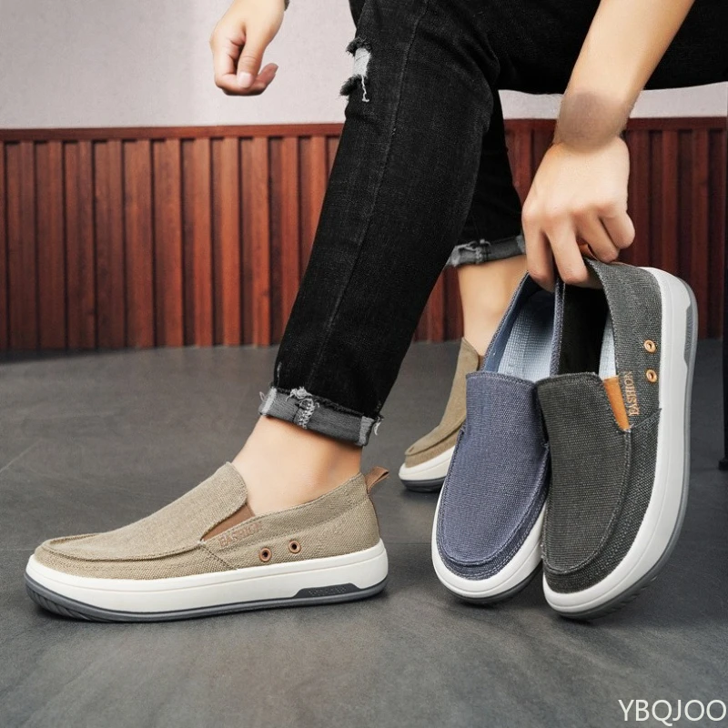 Spring summer new casual comfortable men's shoes trendy versatile boat shoes breathable wear-resistant lightweight canvas shoes