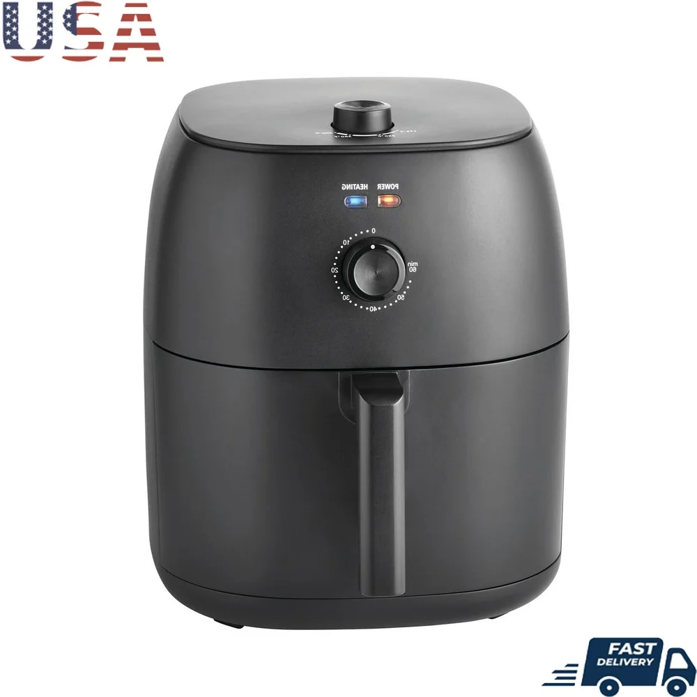 

8 Qt Air Fryer Automatic Shutoff Dishwasher Safe Nonstick Basket Timer Temperature Control 1800W Compact Cooking Appliance