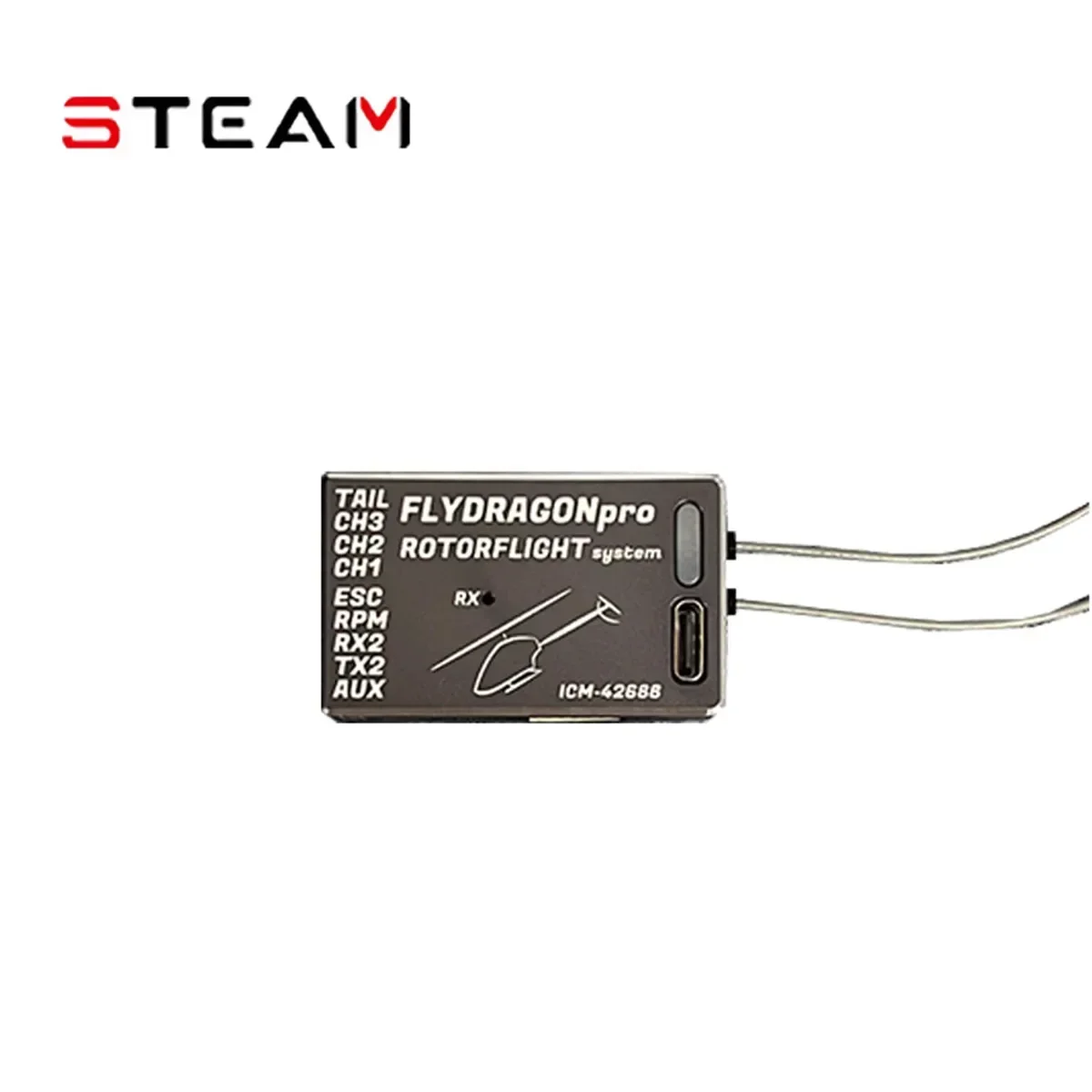 

Steam Rotorflight RFt FlyDragon F722 v2.2 /FLYDARGON pro /inside ELRS dual antenna receiver 2.4G