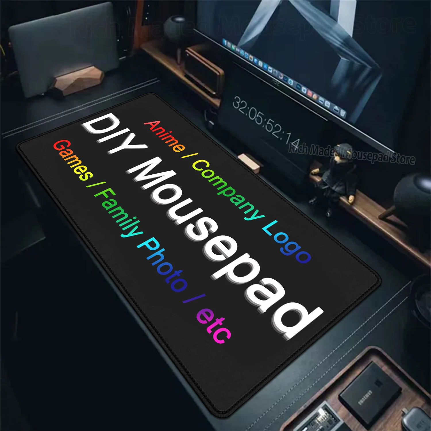 

Large Mousepad Xxl Custom Mouse Pad DIY Playmat Office Laptop Extended Deskmat Custom Gamer Mat HD Print Rubber Pc Accessories