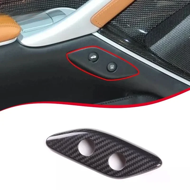 

For Ferrari F12 Berlinetta F152 Real Dry Carbon Fiber 2013 Fuel Tank Switch Panel Cover Interior Decoration Indoor Accessories