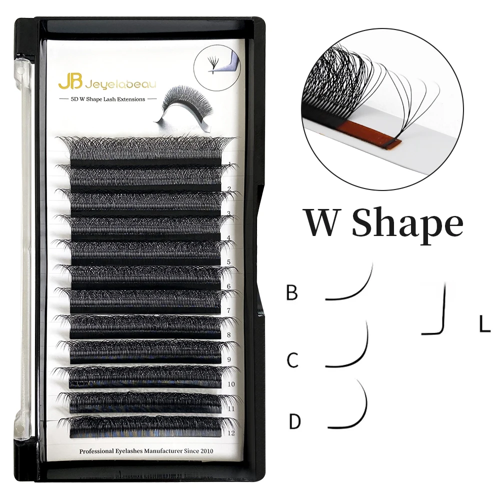 JB Jeyelabeau New Cilios 5D Eyelashes Extension 6D 8D W Shaped Eyelash Extensions C/D/L/M Fake Bloom Lashes Premade Volume Fans