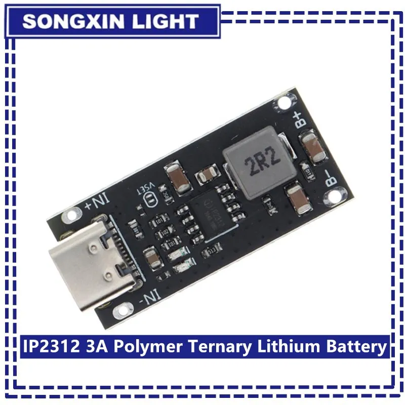 SX IP2312 CC/CV Mode Type-C USB Input High Current 3A Polymer Ternary Lithium Battery Quick Fast Charging Board 5V To 4.2V