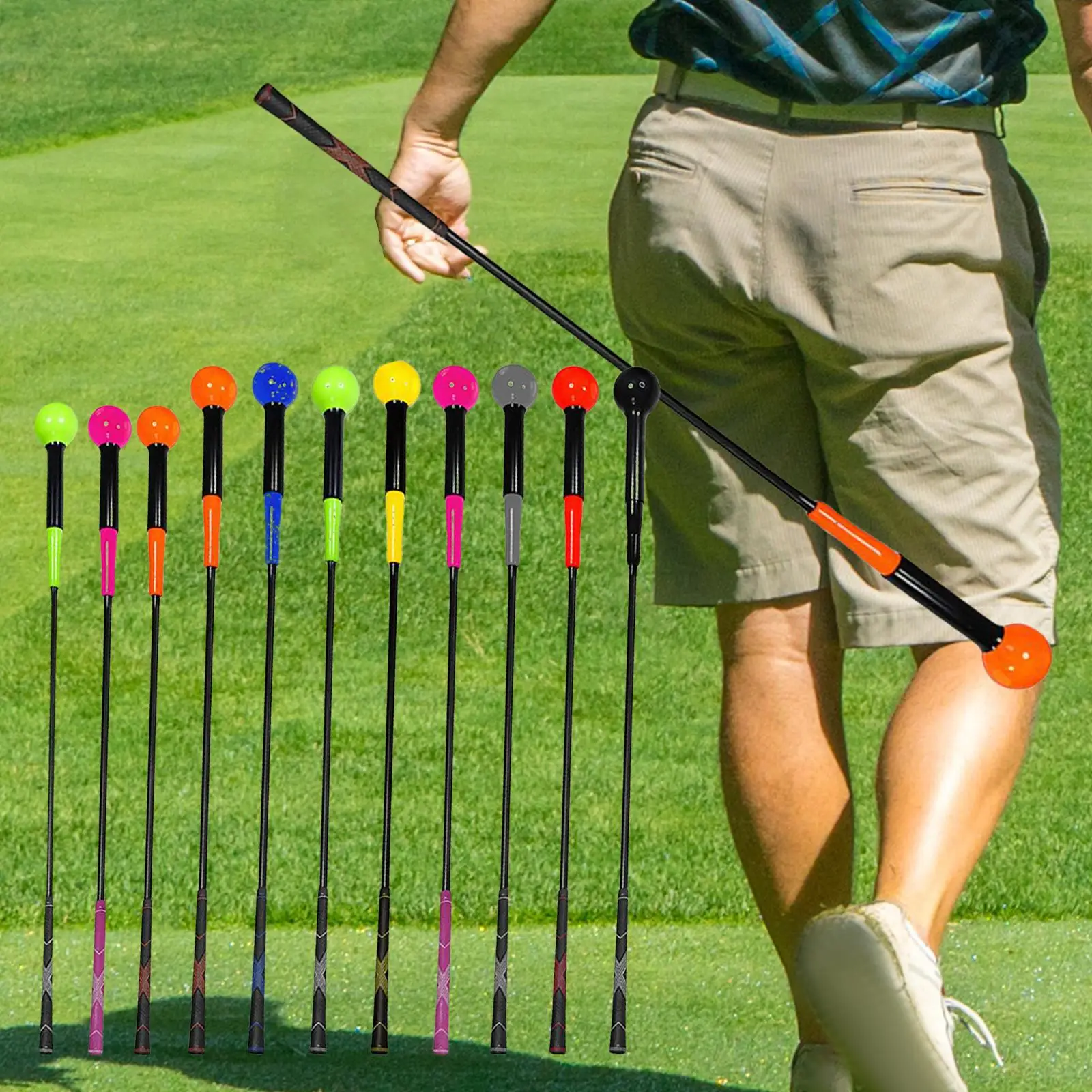 

Прочный тренажер для гольфа, помощь в тренировке, удобная ручка для упражнений, теплый