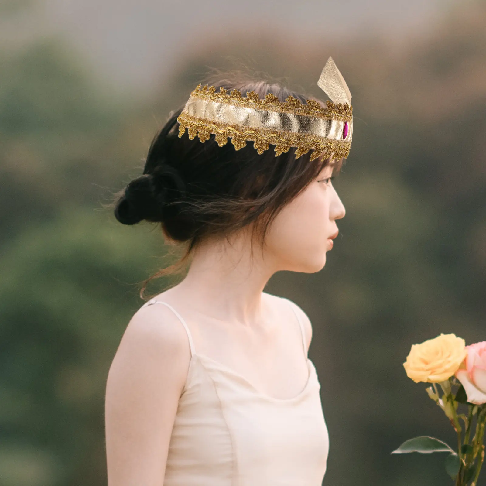 

Египетский головной убор из классической ткани, аксессуары для костюмов на Хэллоуин, реквизит для вечеринок, многоразовые аксессуары для египетских костюмов