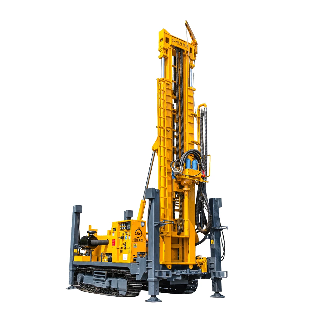 Crawler Mounted DTH drilling Rig 750m Diesel Engine Water Well Drilling Rig Borehole Machinery Air Drilling Machine