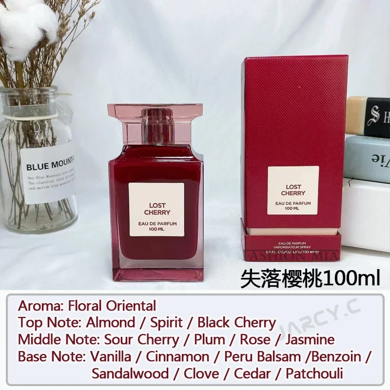 100 مللي عطر عالي الجودة للرجال عطر التبغ الوردي الكرز طويل الأمد فرمون عطر الأزهار للنساء