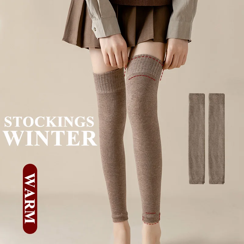 Thick Stockings Women Socks Warm Winter Over Knee High Hold Up Sexy Slim Ladies Girls Halloween Gift 7 Colors 1 Pairs Hot Sale