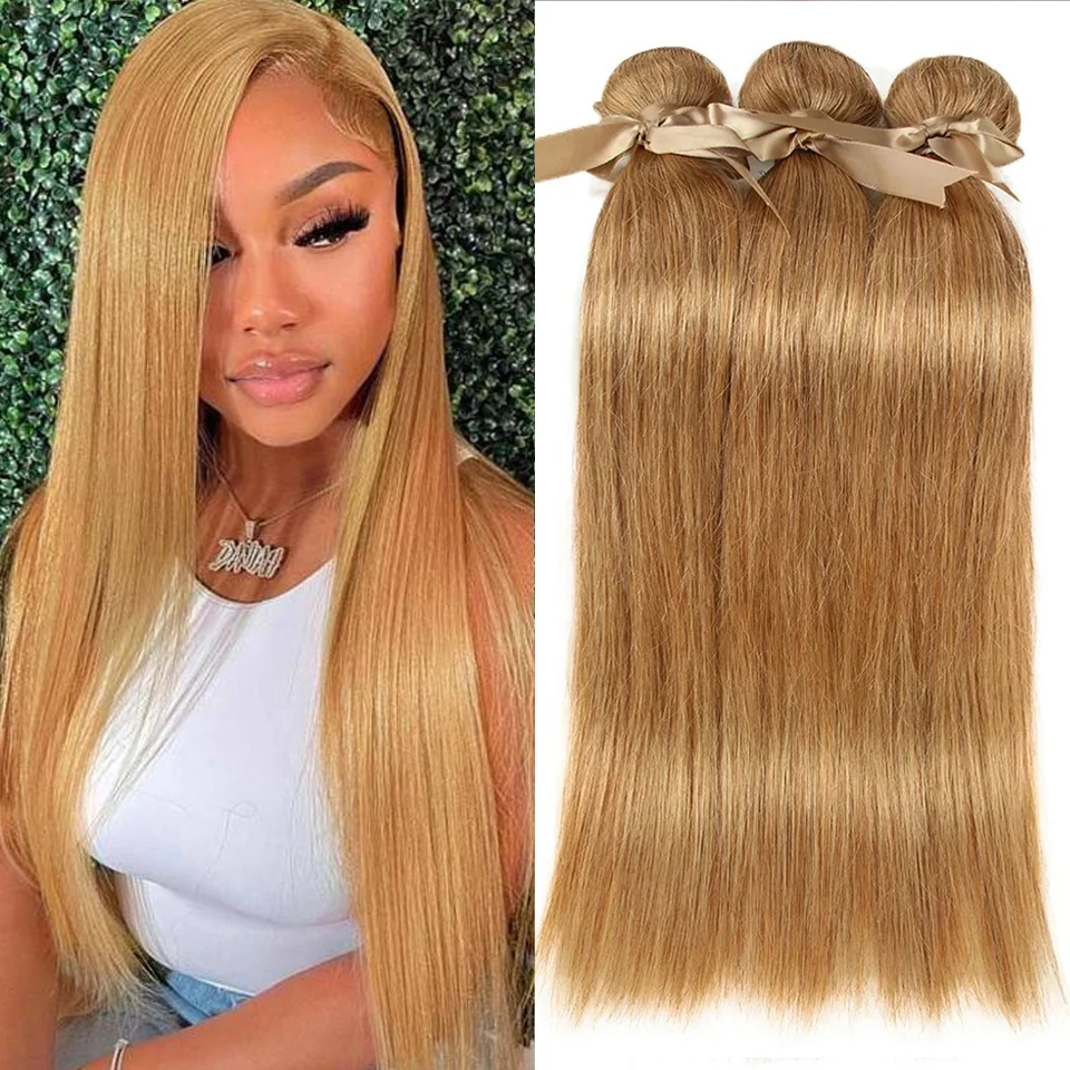 

Rebecca Honey Blonde 27 Color Mink Brazilian Natural Remy Straight Hair Weave Bundles 8 To 26 Inches Hair Extension