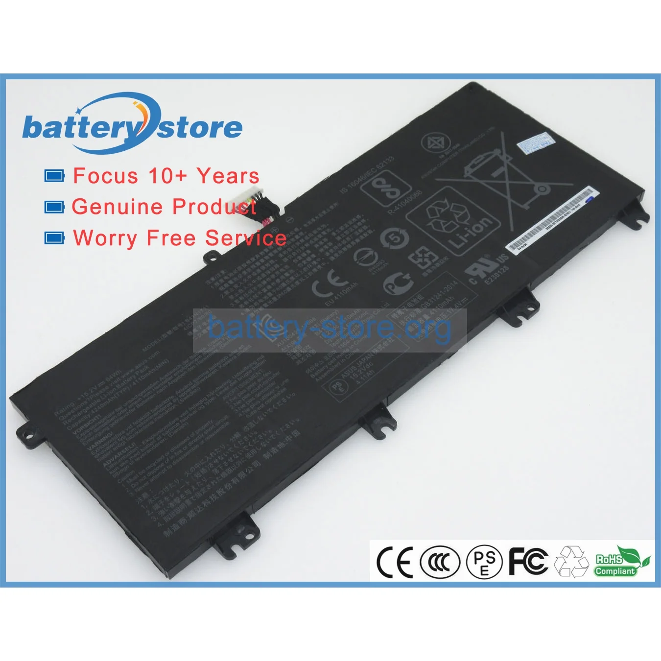 Genuine laptop batteries for B41N1711,0B200-02730100,B41Bn95,0B200-03050100,0B200-03050000,B41Bn9H,4ICP7/60/80,15.2V,4 cell