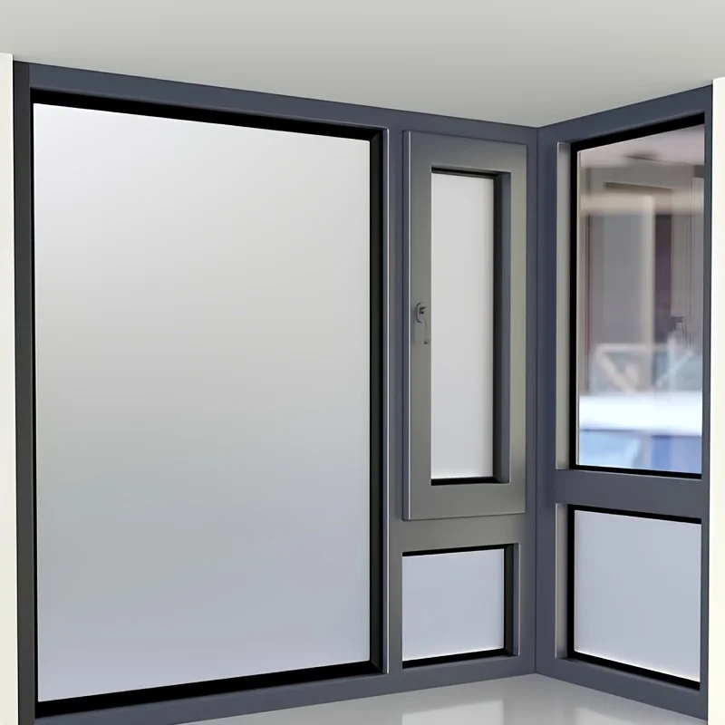 Frosted Privacy Window Film Roll Static Cling No Glue Heat Block UV Block for Bathroom Shower Door Window Mirror