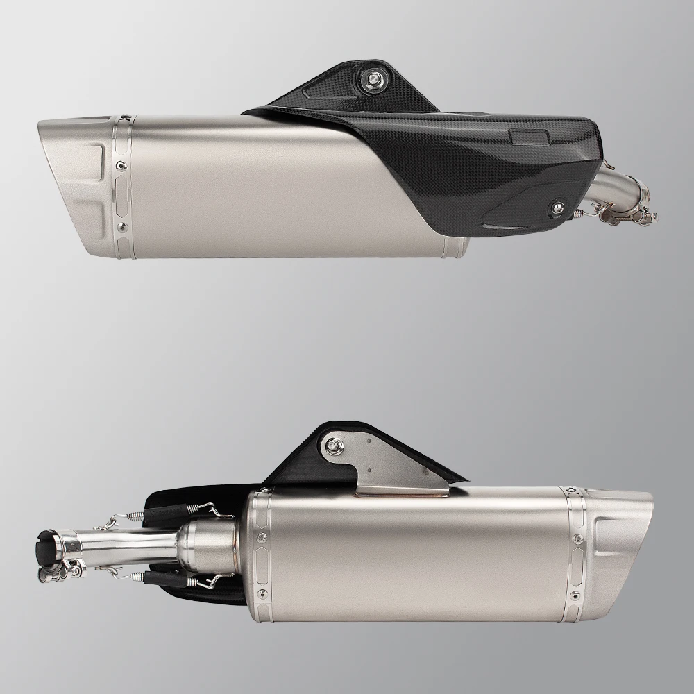 

For Yamaha R3 R25 Motorcycle Exhaust Escape Moto System Middle Tail Link Pipe Carbon Cover Muffler with DB Killer Slip on