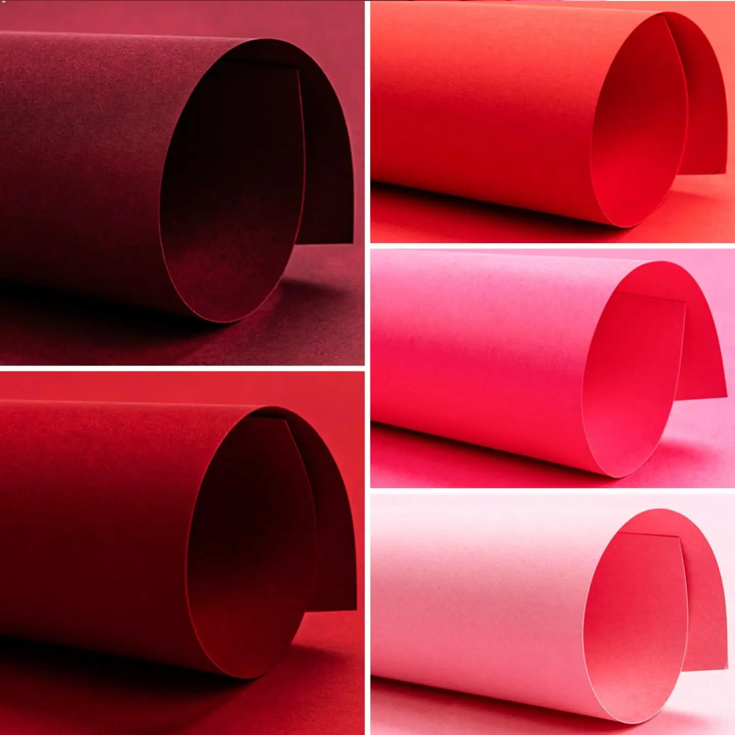 

30 Sheets A4 Colored Cardstock - 5 Red/Pink Shades, 200gsm, Double-Sided, for Origami, Scrapbook, DIY Art.