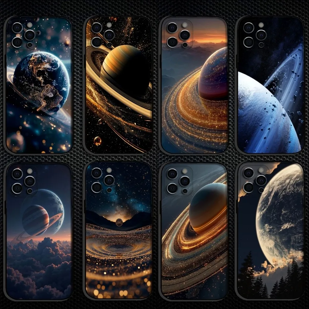 

The endless starry sky Phone Case For iPhone 16,15,14,13,12,11 Plus,Pro Max, Soft Silicone Black Cover