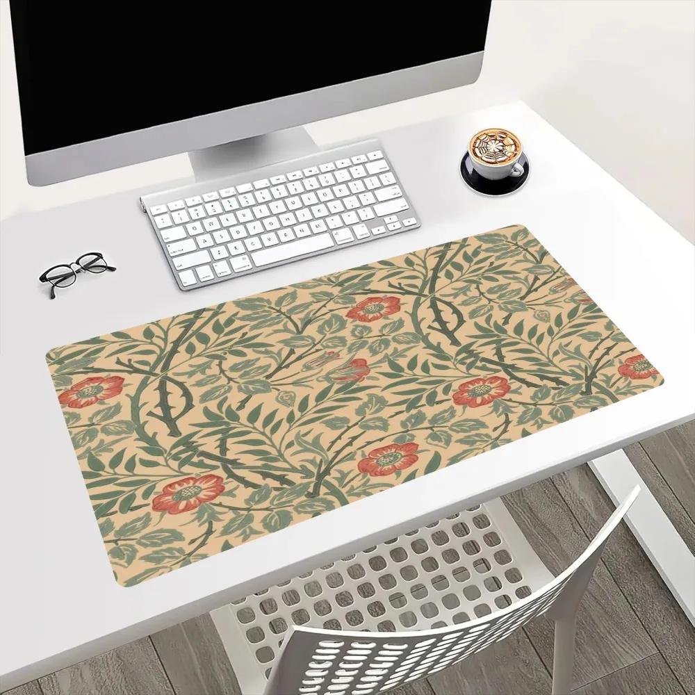 

Large Vintage Floral Mouse Pad Desk Mat with Smooth Surface for Study Home Office