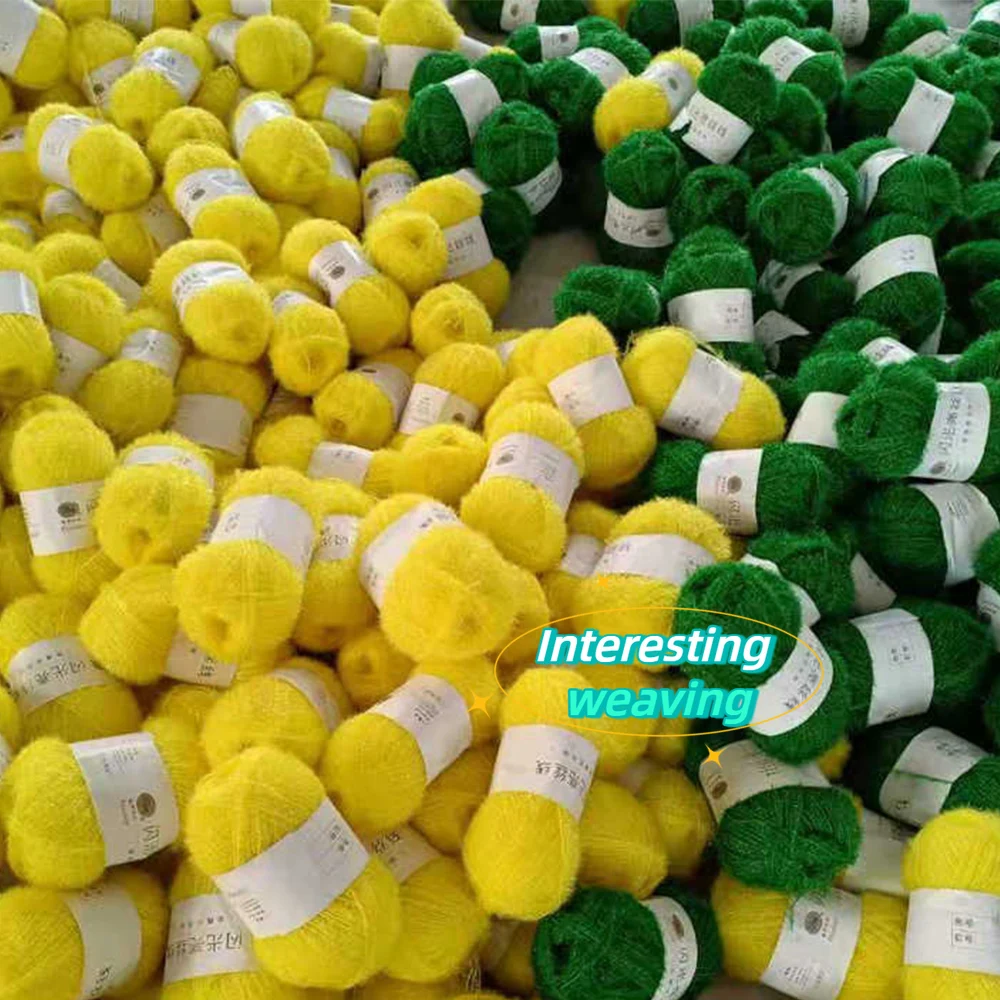 50g Glass Yarn Thread DIY Dishwashing Towel Yarn Wool Dishwasher Towel Thread DIY Glitter Thread Bright Silk Crochet Supplies