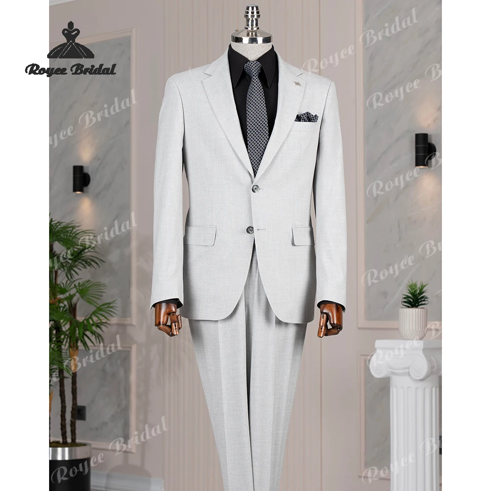 Notch Revers Tweedelig Heren Trouwpak 2026 Single Breasted Zakelijk Avondpak Aangepaste trajes para hombre