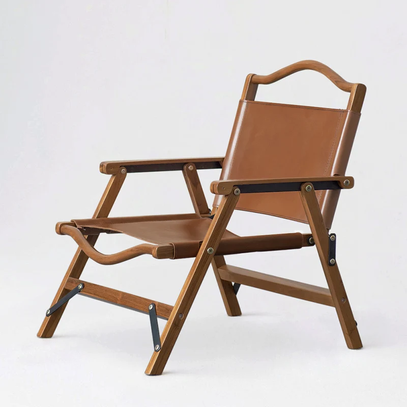 Modern Luxury Outdoor Furniture Solid Wood Folding Portable Camping Outdoor Chair كرسي رحلات