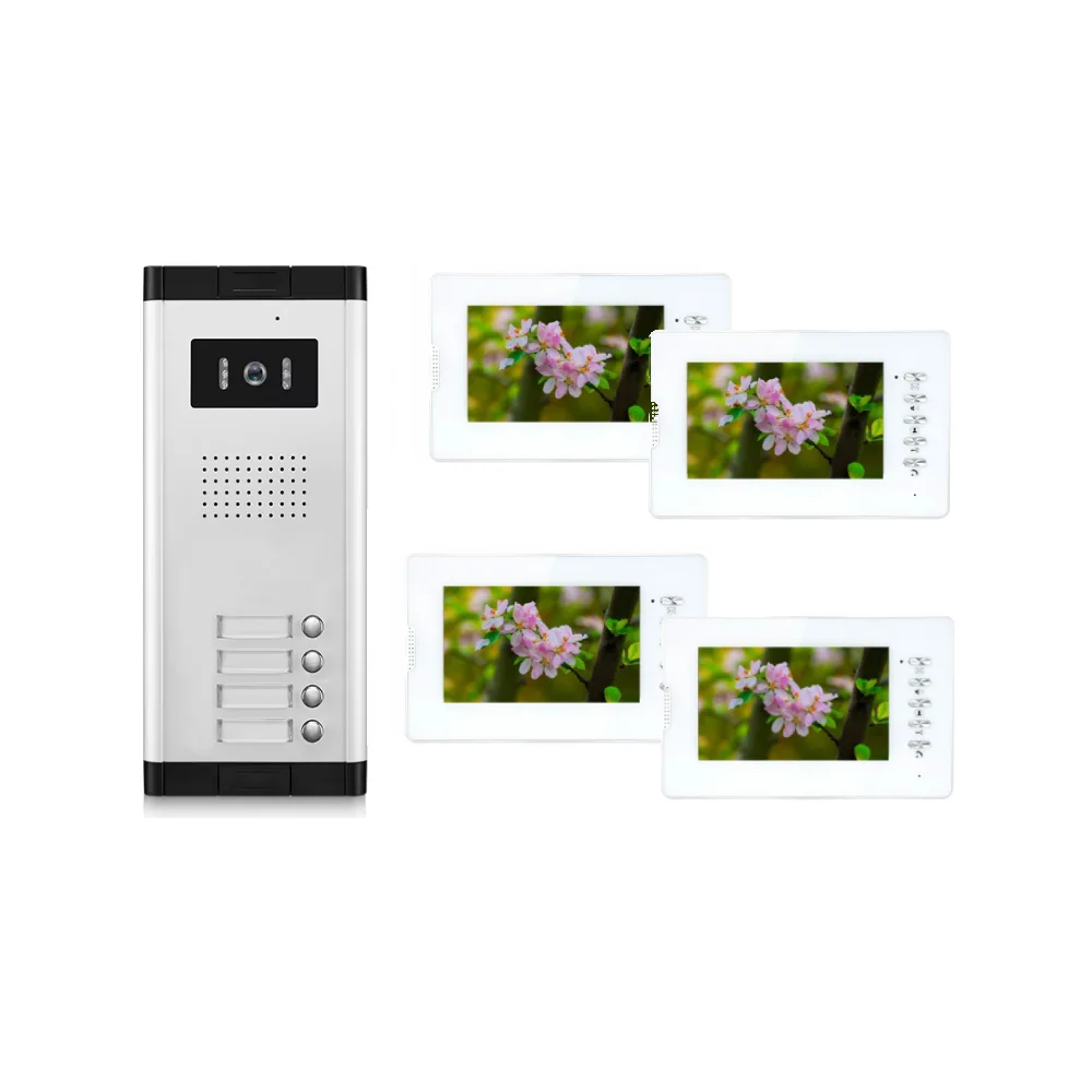 2-12 Units Building Video Intercom Multiple System Monitoring Video Door Phone Visual Doorbell Kit
