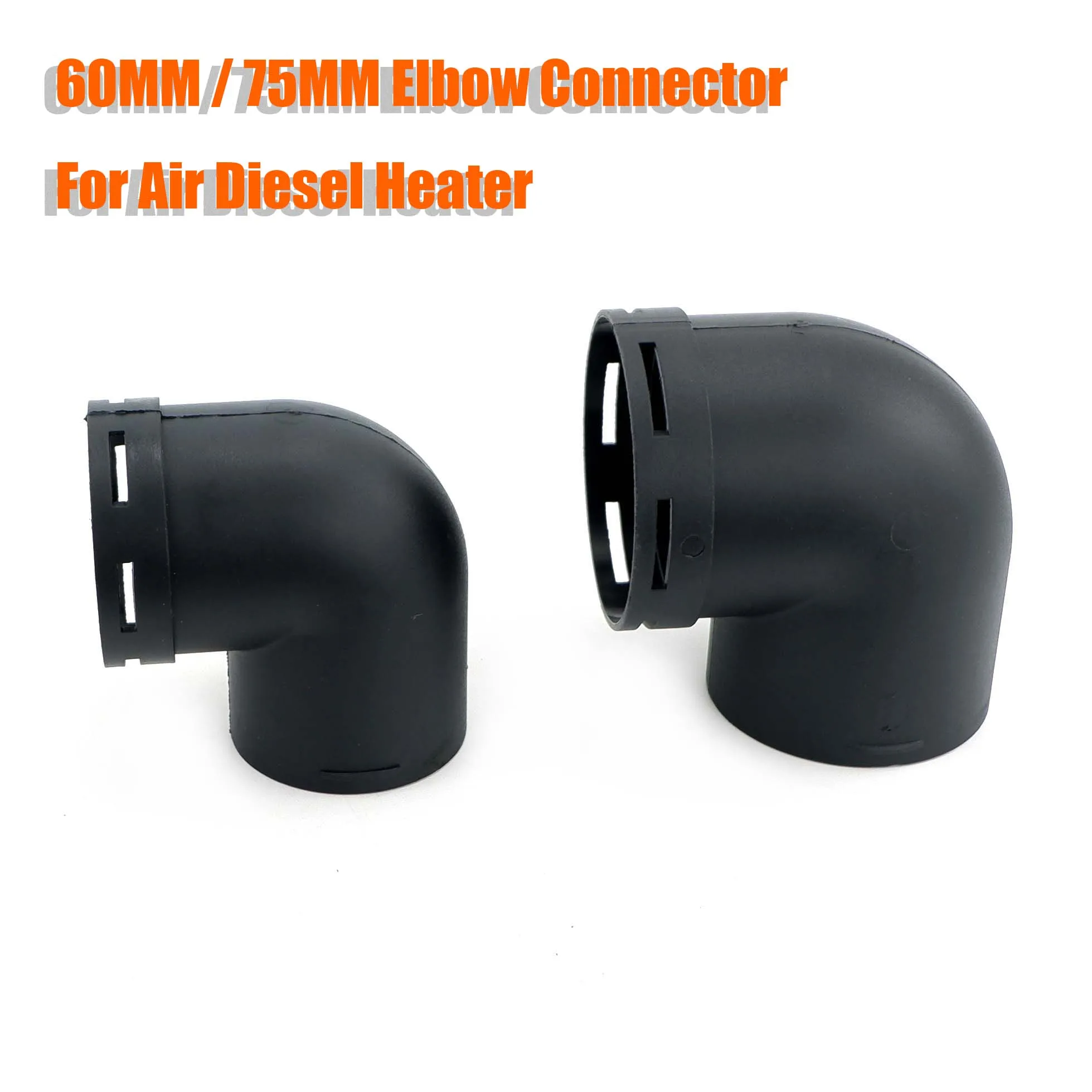 Air Vent Outlet Diesel Parking Heater Ducting 60MM / 75MM L Piece Elbow Bend Piece Duct Pipe Connector For Car Truck VAN Camper